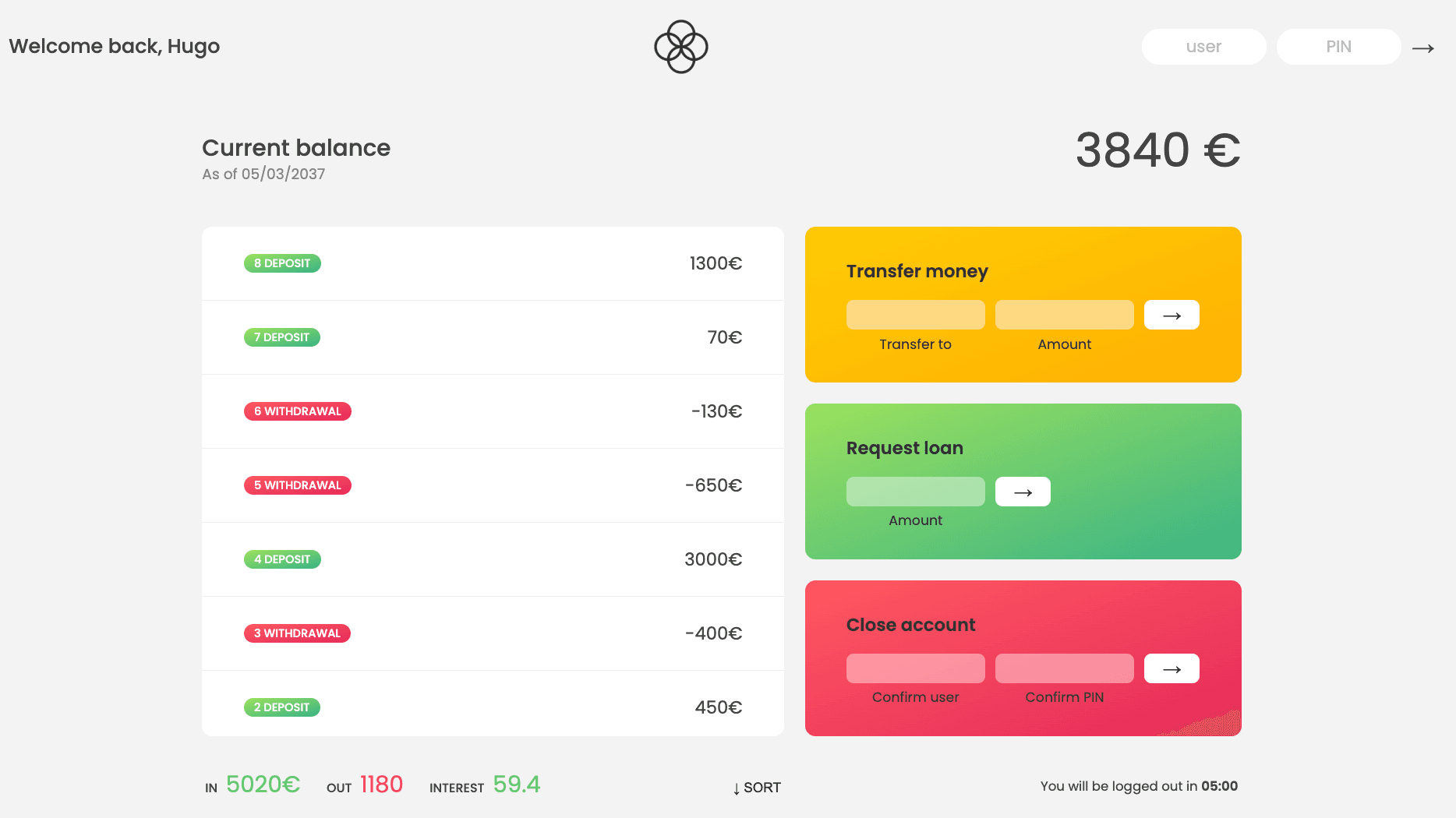 Bankist App preview