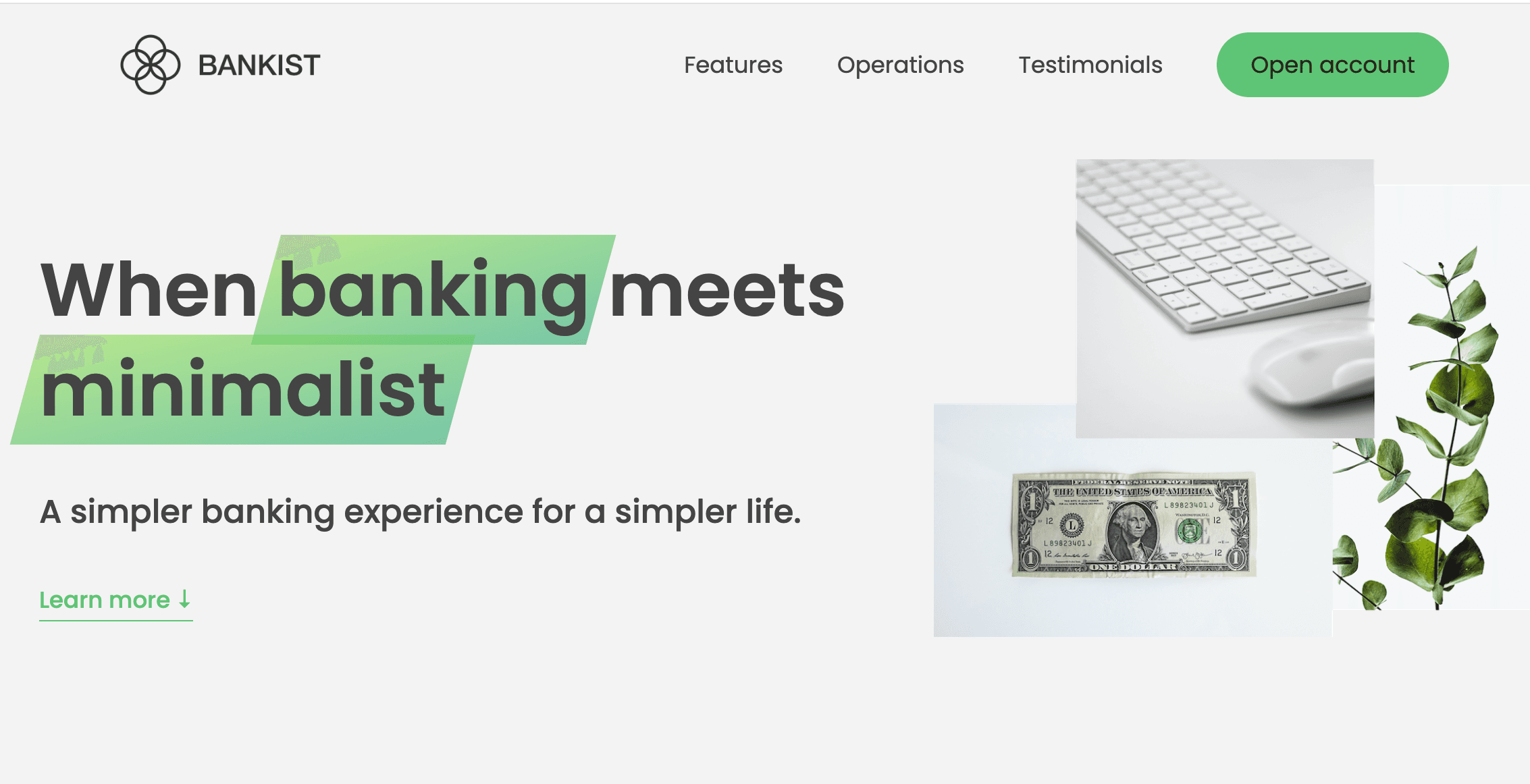 Bankist Website preview