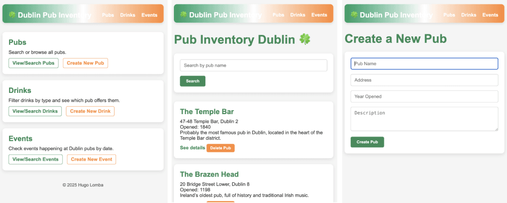 Dublin Pub Inventory preview